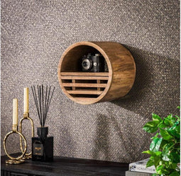 Wandschap 1L tweak Ø30 - Massief mango zandkleur