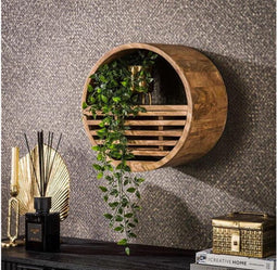 Wandschap 1L tweak Ø40 - Massief mango zandkleur