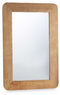 Wandspiegel 44 Bruin Strepen 90 x 60 x 2 cm Rechthoekig