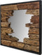 Wandspiegel - 80x80 cm - teak