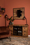 Wandspiegel - 80x80 cm - teak