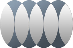 Wandspiegel DKD Home Decor Kristal Cirkels (120 x 2 x 80 cm)