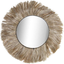 Wandspiegel DKD Home Decor Kristal Natuurlijk Jute (64 x 3 x 64 cm)