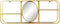 Wandspiegel DKD Home Decor Spiegel Gouden Metaal Hout Bruin (100 x 18 x 40 cm)