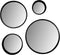 Wandspiegel Fletcher Rond - ø30 - zwart - Aluminium/ijzer/glas