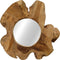 Wandspiegel Kecik - 30x30 - Naturel - Teak/glas