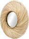Wandspiegel - ø90 cm - Naturel - Bamboe