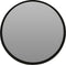 Wandspiegel - rond - zwart - hout - 30 cm - spiegel