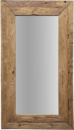 Wandspiegel Rustiek - 120x3x80 - Naturel - Drijfhout teak