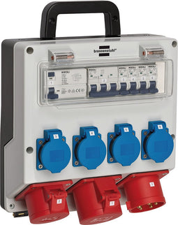 Wandverdeler 4/32 IP44 4x LS 230V/16 A, 1xLS 400V/16 A, 1xFI 40 A 4-polig 30mA