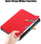 Lunso - Geschikt voor iPad 10 (2022) - Tri-Fold Bookcase hoes - Rood