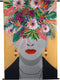 Wants&Needs Wanddoek Face Flowers VelvetMulti 105 X 2.5 X 136