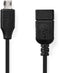 Nedis CCGB60515BK02 - USB 2.0 mini naar USB A - OTG ondersteuning - Zwart