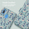 imoshion Hoesje Geschikt voor Samsung Galaxy A40 Hoesje Met Pasjeshouder - imoshion Design Bookcase smartphone - Blauw / Blue Flowers