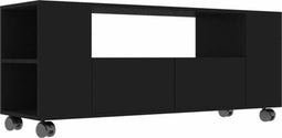 vidaXL - Tv-meubel - 120x35x48 - cm - bewerkt - hout - zwart