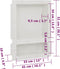 vidaXL - Douchenis - met - 2 - vakken - 41x51x10 - cm - matwit