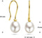 Marie Celeste - Oorhangers - Franse haak - Goud met zoetwaterparel