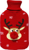 Warmwater kruik Kerst met pompon - warmwaterkruik - 1,7 L - Rendier