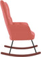 vidaXL - Schommelstoel - fluweel - roze