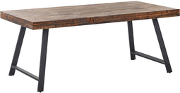 WARTON - Eettafel - Donkerbruin - 180 x 90 cm - Grenenhout