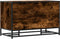 vidaXL - Schoenenbank - 84x40x53,5 - cm - bewerkt - hout - en - metaal - gerookt - eiken