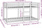 vidaXL - Stapelbed - massief - grenenhout - wit - 90x200 - cm