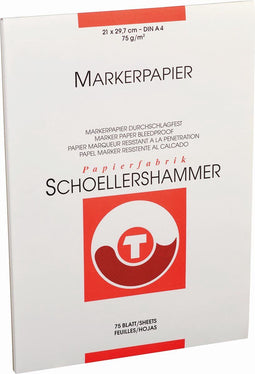 Markerblok schoellershammer a4 75gr wit | 10 stuks