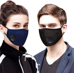 Washable Cotton Mask w/ 2 Activated Carbon Filters