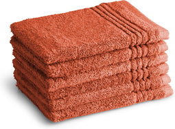 Washandjes Supreme 650 GSM - 100% Egyptisch Katoen - 6 stuks - 16x21 - terracotta