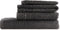 Washandjes Supreme 650 GSM - 100% Egyptisch Katoen - 6 stuks - 16x21 - antraciet