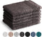 Washandjes Supreme 650 GSM - 100% Egyptisch Katoen - 6 stuks - 16x21 - antraciet