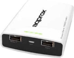 Approx appPB78EVW powerbank Zwart, Wit 7800 mAh