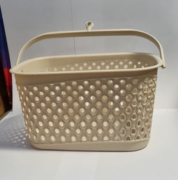 Wasknijpermandje kunststof beige