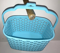 Wasknijpermandje kunststof blauw