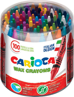 Waskrijt carioca maxi pot 100 stuks assorti | Pot a 100 stuk