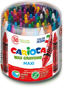 Waskrijt carioca maxi pot 50 stuks assorti | Pot a 50 stuk