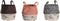 Wasmand DKD Home Decor Grijs Oranje 28 x 28 x 30 cm (3 Stuks)