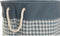 Wasmand DKD Home Decor Pied-de-poule Grijs Blauw Geel 45 x 45 x 45 cm (3 Stuks)