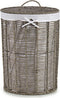 Wasmand Grijs Stof vlechtwerk (2 Onderdelen) (44 x 56 x 44 cm) (39 x 39 x 50,5 cm)