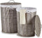 Wasmand Grijs Stof vlechtwerk (2 Onderdelen) (44 x 56 x 44 cm) (39 x 39 x 50,5 cm)