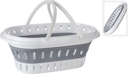 Wasmand opvouwbaar met handvatten kunststof 25 L - Draagwasmand - Wasgoedmand - Wasbox