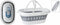 Wasmand opvouwbaar met handvatten kunststof 25 L - Draagwasmand - Wasgoedmand - Wasbox