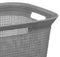 Wasmand van rotan gevlochten - grijs - kunststof - 45 liter - 59 x 41 x 27 cm