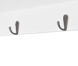 vidaXL Wandschap - Wandplank - 2 deurtjes met glas - wit