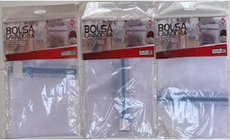 Waszakjes met rits - Set van 3 - wit