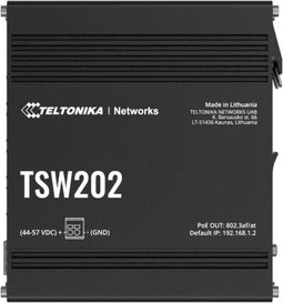 Teltonika TSW202 - Managed Switch - 8x RJ-45 1Gbps PoE+ 240W