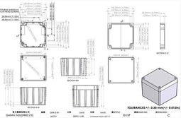 WATERDICHTE ALUMINIUM BEHUIZING - 120.5 x 120.5 x 101.5mm