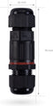 Waterdichte Kabel Connector - 7,5 centimeter - IP68 - Zwart