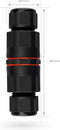 Waterdichte Kabel Connector - 7,5 centimeter - IP68 - Zwart