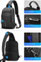 Waterdichte Schoudertas met USB & Hoofdtelefoon Poort - 30x19x10 cm - Ideaal voor Tablet, Reizen & Dagelijks Gebruik